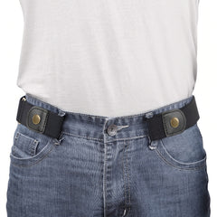 Men's Buckleless Belt Stretch Jeans No Buckle