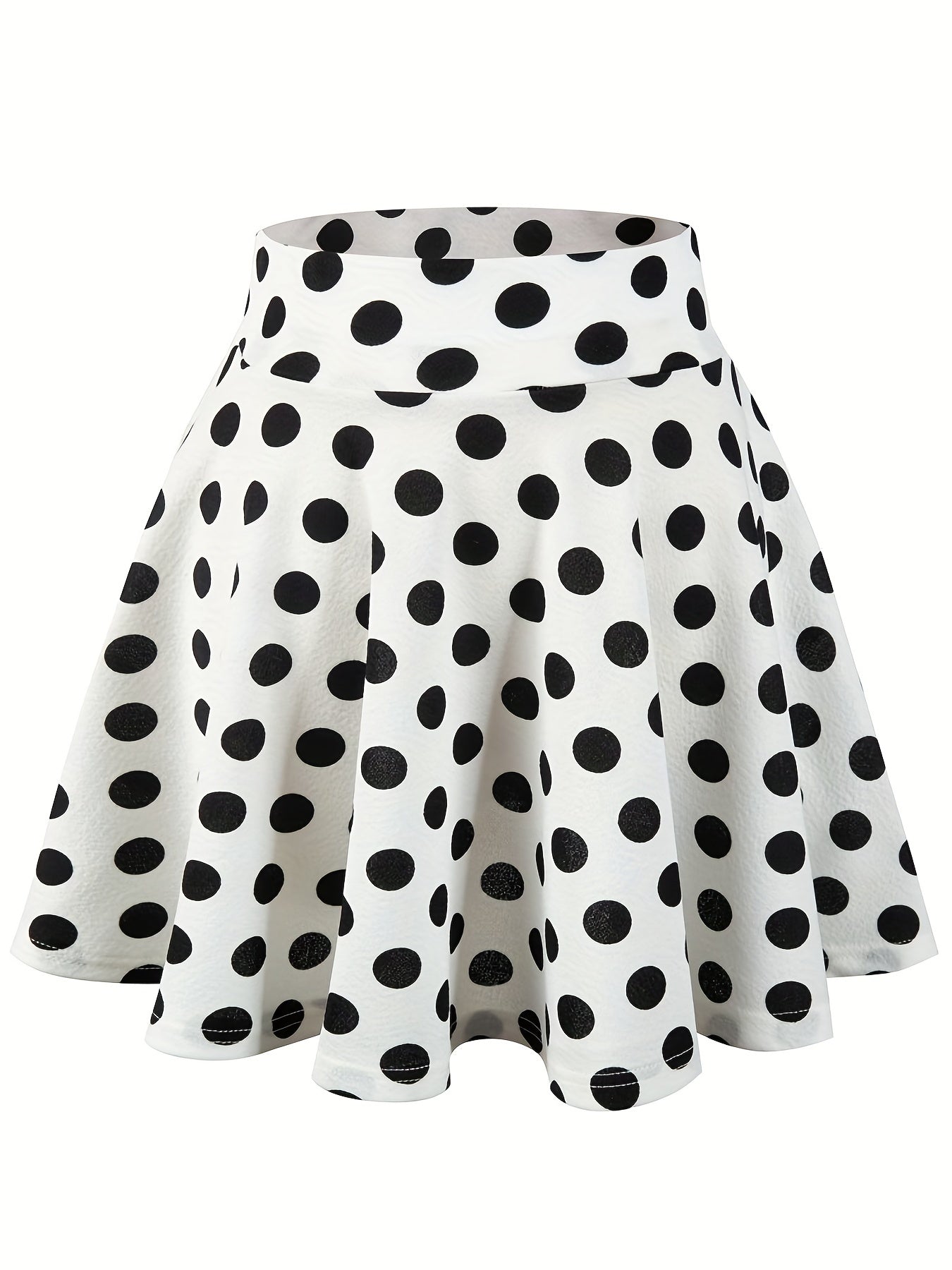 Kpop Polka Dot Skater Skirt Ruffle A Line Mini Skirt