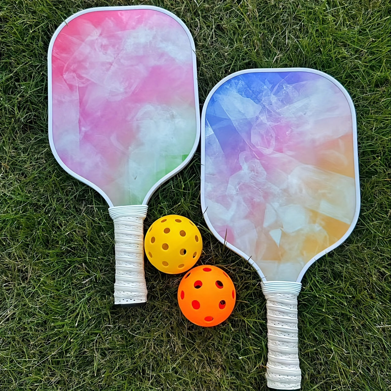 Pickleball Paddle Set with 2 Paddles, 4 Balls, and Bag