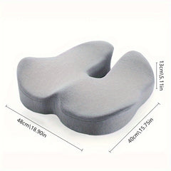 1pc Car Cushion Height Increasing Driving Lumbar Cushion Grey