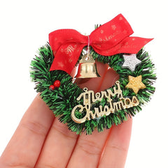 Dollhouse Christmas Garland Wreath Model for Doll House Decor