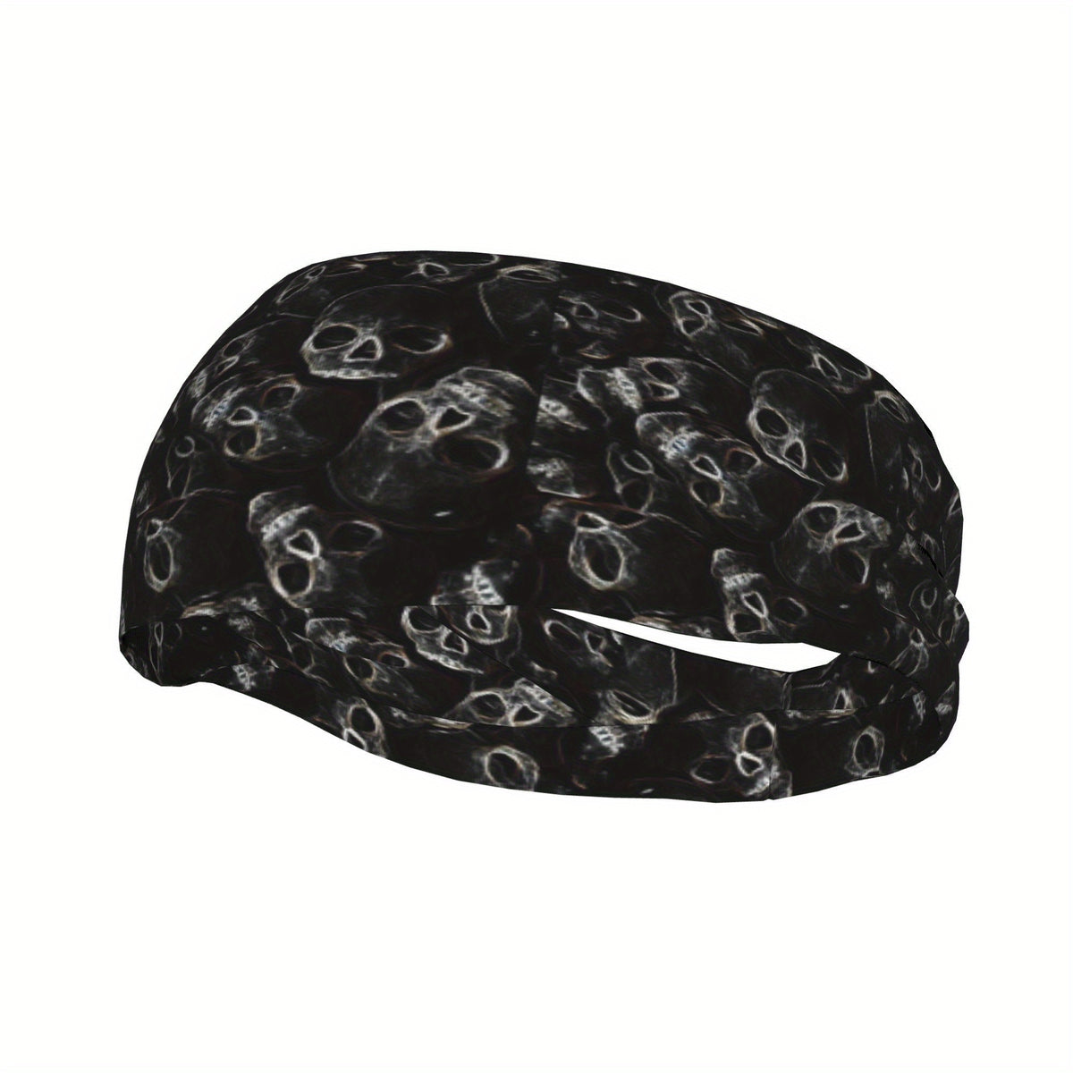 Skull Print Unisex Sports Headband Sweat Wicking Stretchy & Breathable Polyester