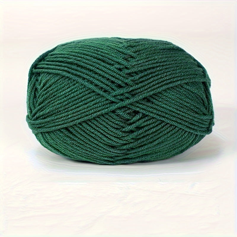4-Strand Combed Milk Cotton Wool Yarn Ball for Crochet Doll Making