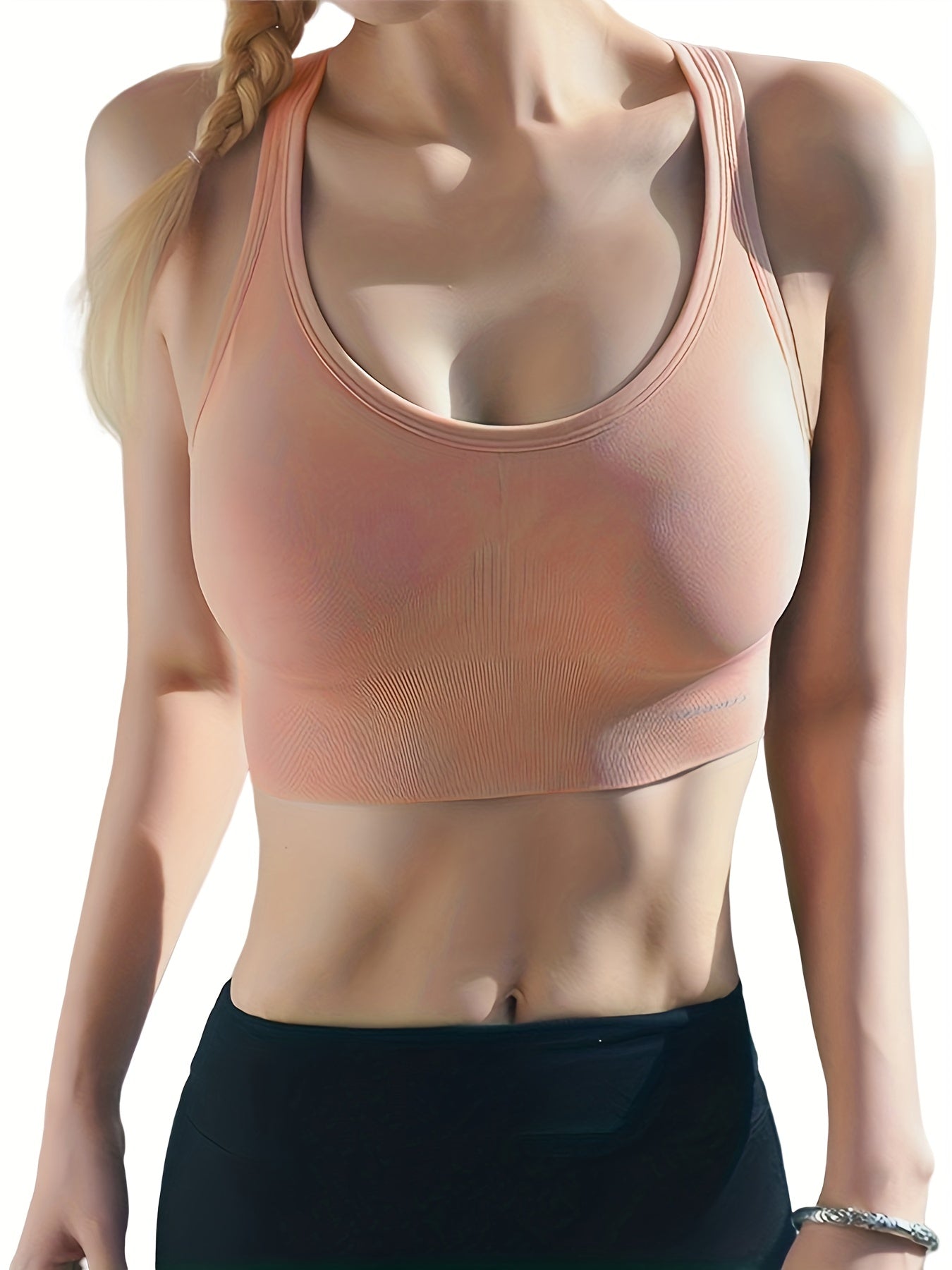 5pcs Sports Bras Cut Out Breathable Push Up Shockproof Women's Lingerie
