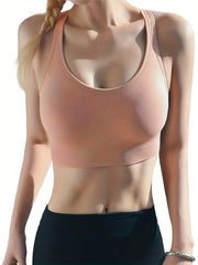 5pcs Sports Bras Cut Out Breathable Push Up Shockproof Women's Lingerie