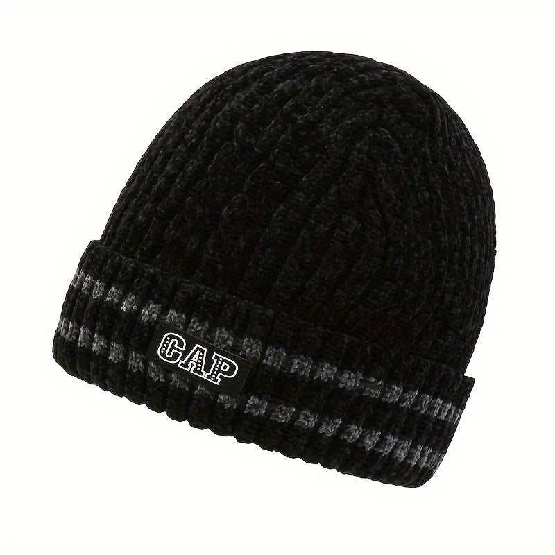 Men's Thickened Winter Knit Hat Warm Beanie Windproof Coldproof