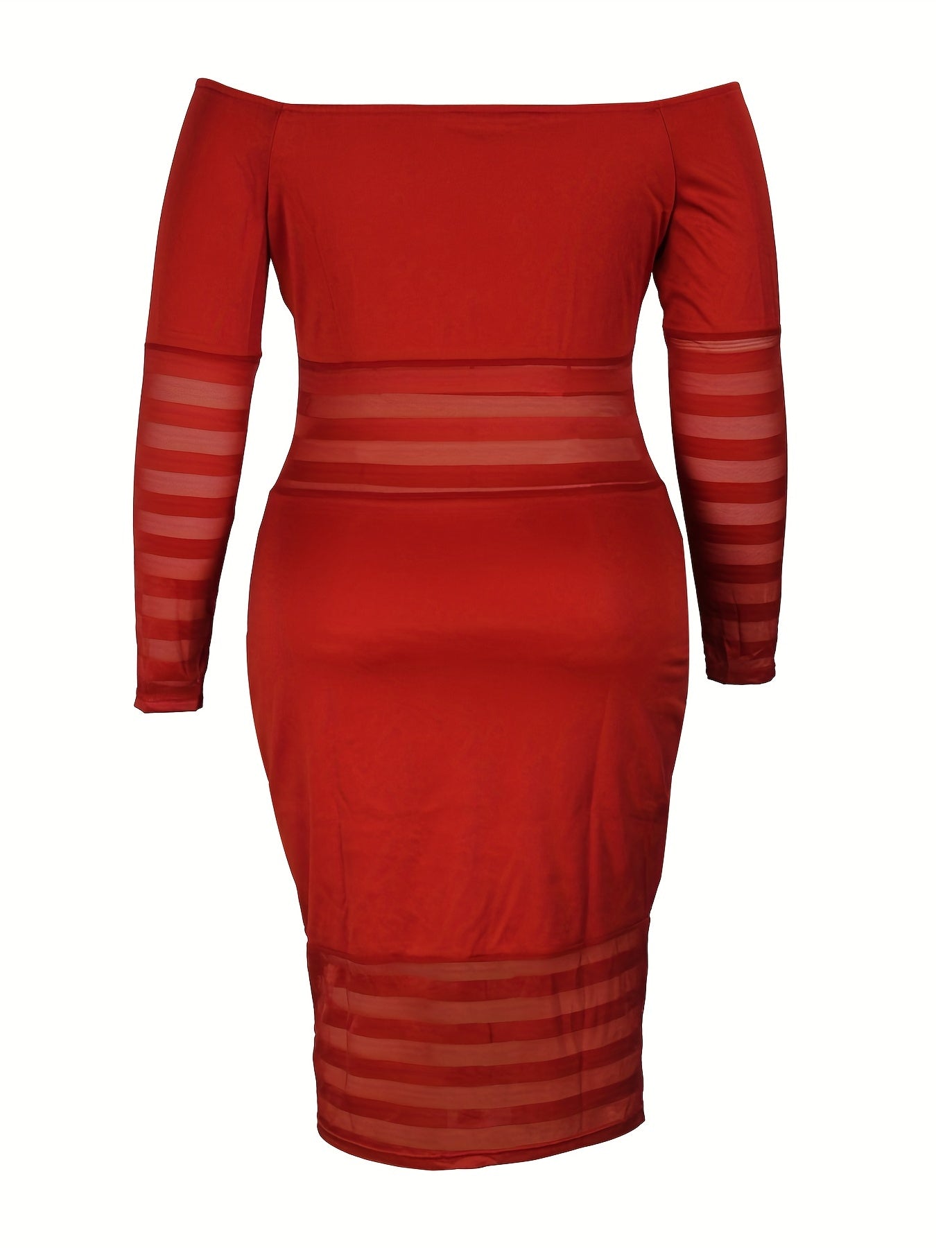 Off Shoulder Long Sleeve Bodycon Dress