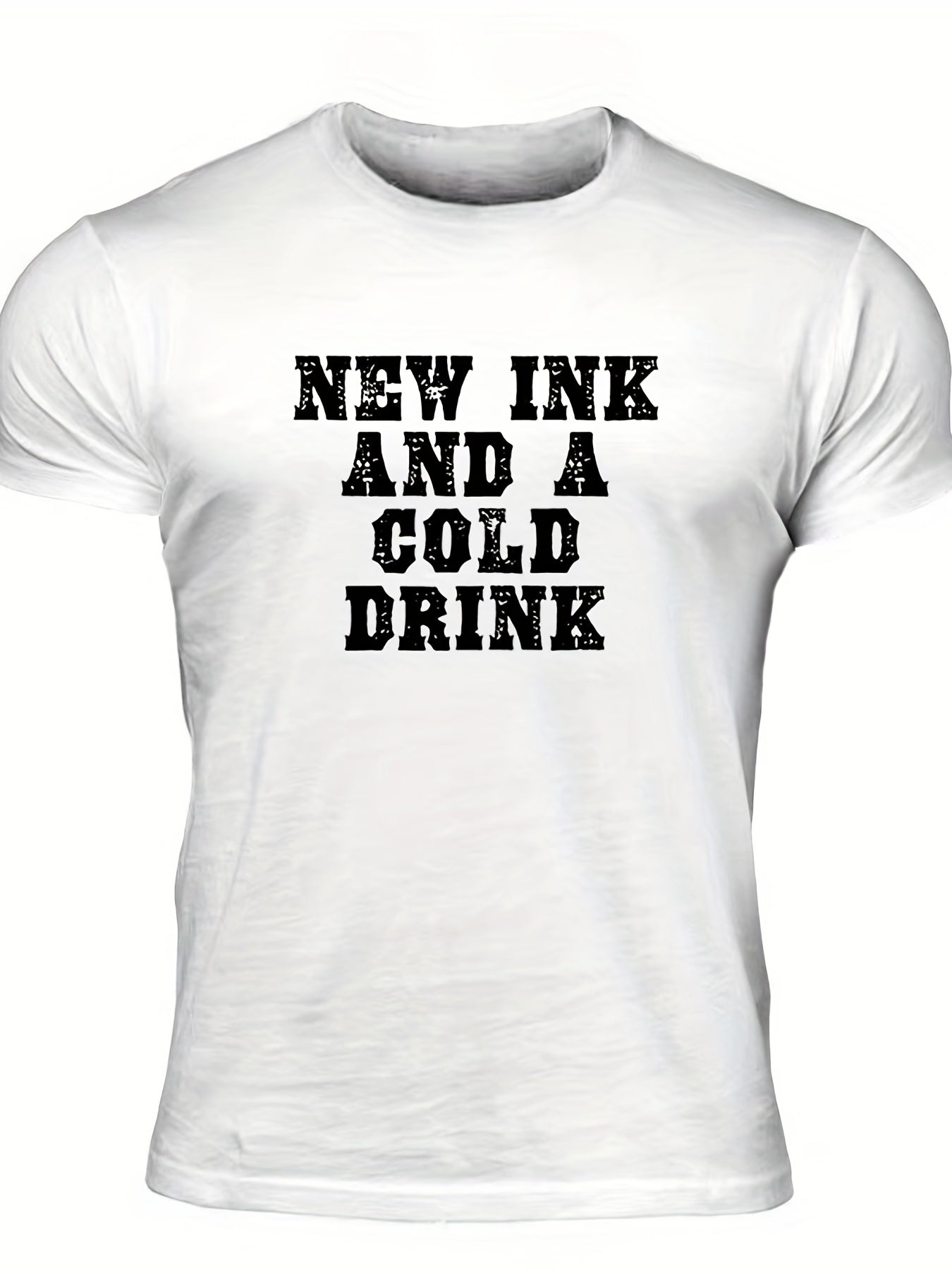 Men's Letter Print T Shirt for Summer Outdoor Activities