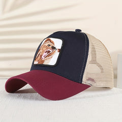 Bear Embroidery Patch Trucker Hat Mesh Baseball Cap Hip Hop Unisex Dad Hats