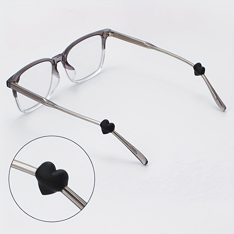 5 Pairs Heart Glasses Ear Grip Silicone Anti Slip Temple Tips