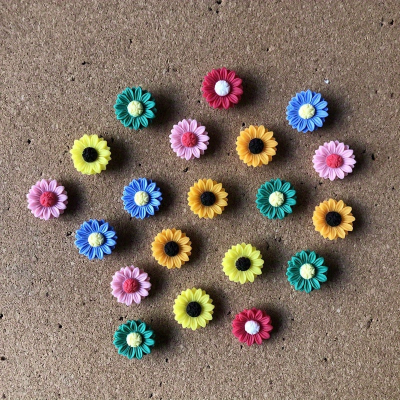 Sunflower Push Pins, Decorative Flower Cork Board Tacks for Bulletin Board