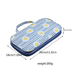 Double Layer Portable Crochet Storage Bag Lightweight Handbag