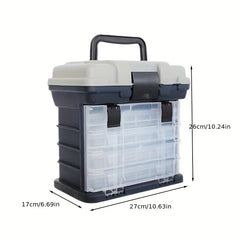 Portable 5 Drawers Fishing Tackle Box with Handle