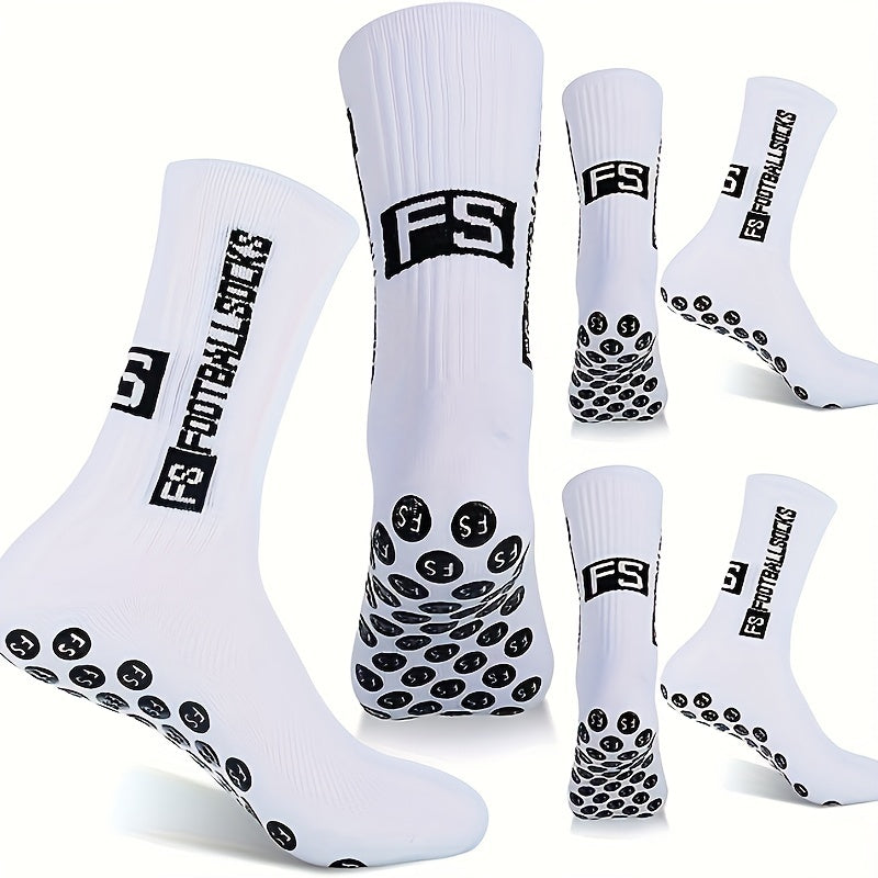 Men's Silicone Non-slip Mid-calf Football Socks