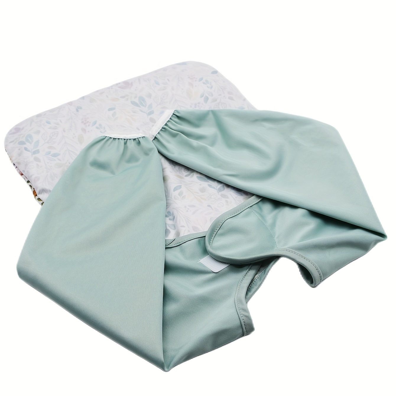 Boho Leaves Print Long Sleeved Feeding Bib for Baby Boys and Girls