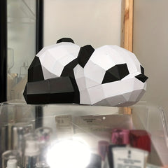 3D Paper Mold Panda Animal DIY Craft Decor Figurines Miniatures