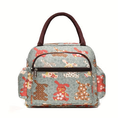 Cartoon Pattern Satchel Bag Zipper Lunch Bag for Work
