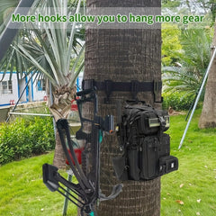 5-Hook Gear Hangers for Camping & Bow with Thickened Webbing