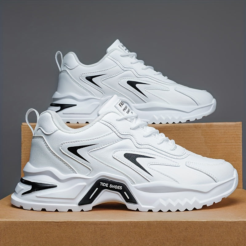 Men's Chunky Lace-Up Sneakers Athletic Shoes