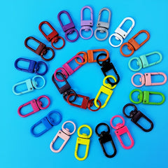 Colorful Metal Keychain Spray Paint U Shape Door Buckle Hook Bag Pendant
