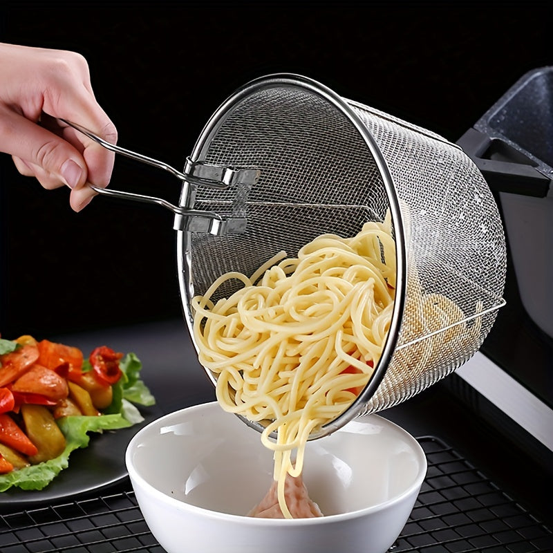 304 Stainless Steel Frying Basket Kitchen Steam Rinse Strain