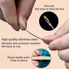 Stainless Steel Sewing Needle Threader for Blind Elders