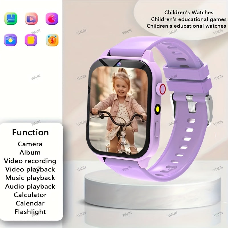 Kids Smart Watch with Educational Games Clock Music LED Lighting
