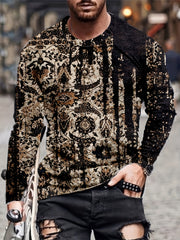 Ethnic Style Pattern Men's Long Sleeve Novelty T shirt Stylish Tees