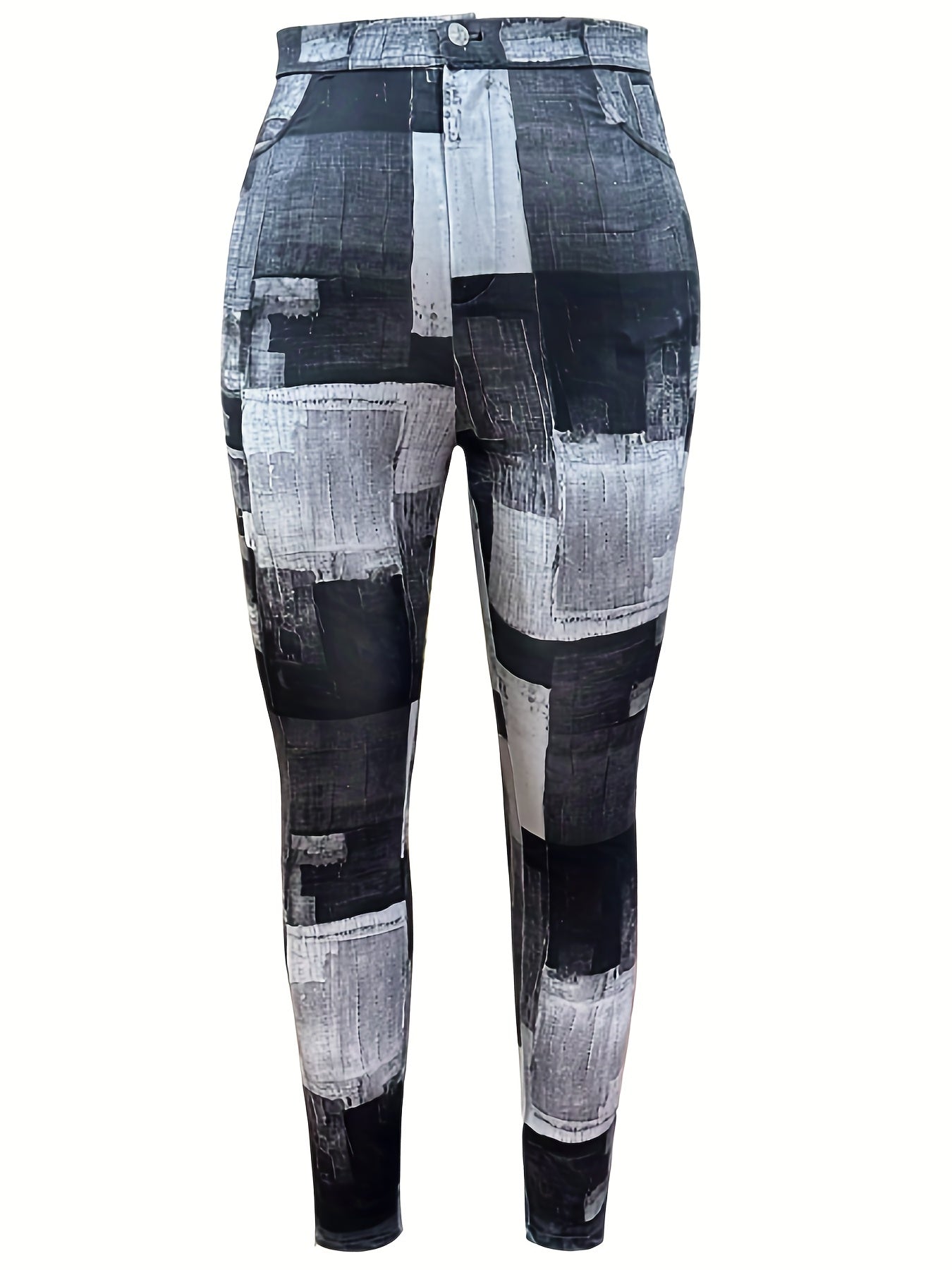  Colorblock High Stretch Skinny Pants