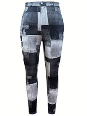  Colorblock High Stretch Skinny Pants