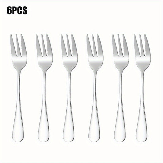 12PCS Small Appetizer Forks & Demitasse Spoons Stainless Steel Set