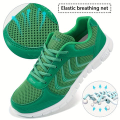Women's Breathable Mesh Athletic Sneakers Lace Up Comfort Shoes