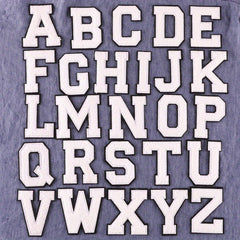 26pcs Snow Neil Iron On Letter Patches Sew On Embroidered Stickers