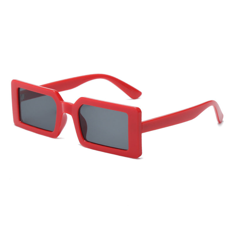 Vintage Women's Rectangular Sunglasses Small Frame Eyewear
