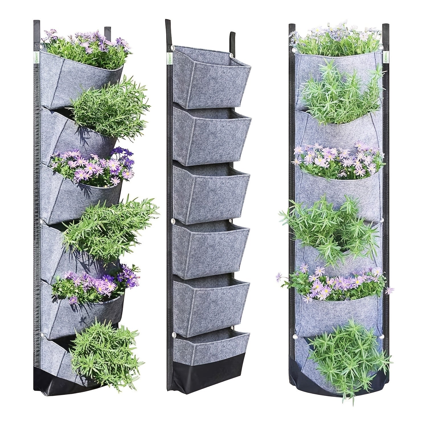 1pc Hanging Vertical Garden Wall Planter with 6 Pockets