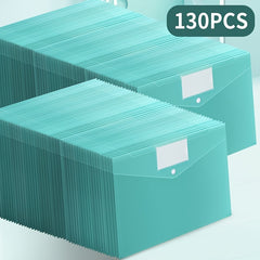 130pcs Transparent A4 File Bag Document Storage Office School File Bag