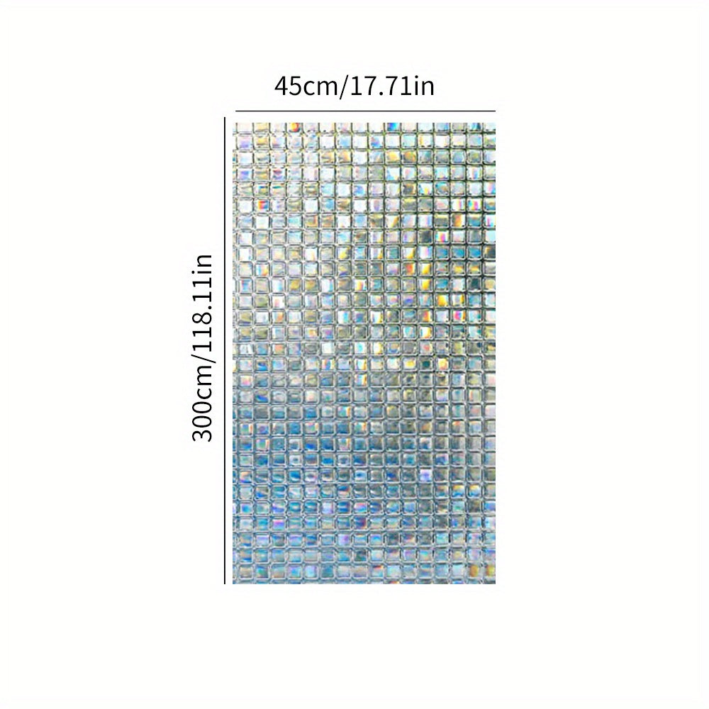 Mosaic Glass Window Sticker Privacy Film Rainbow Window