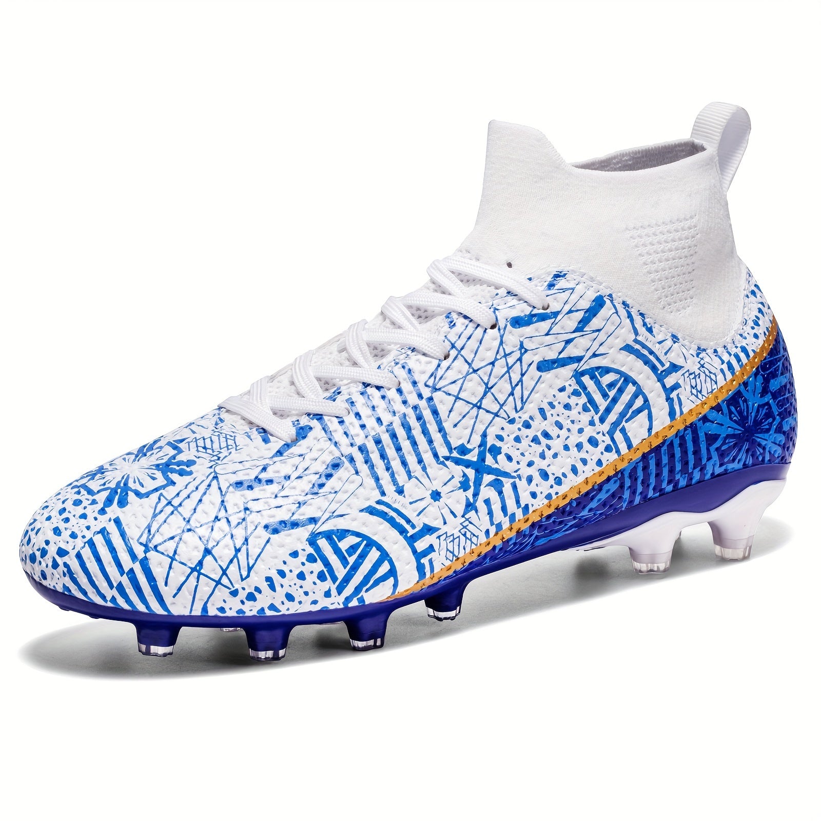 Boy's High Top Non Slip Football Cleats with Spikes