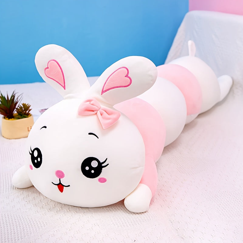 2pcs Long Plush Rabbit Pillow Stuffed Animals - Pastel Pink