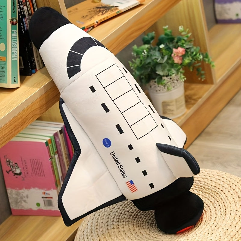 Rocket Plush Toy with American Flag Soft & Cozy Stuffed Animal