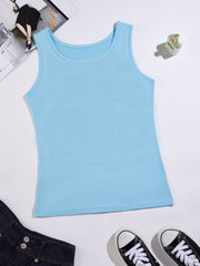 Solid Slim Tank Top Summer Sleeveless Top Women