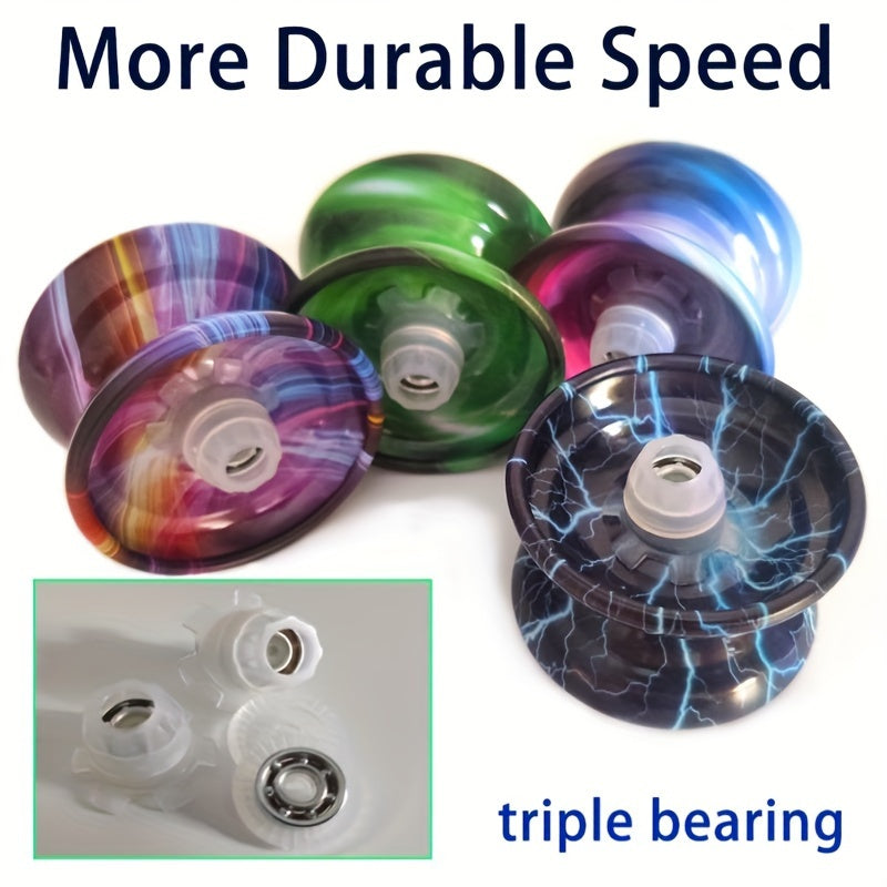 Metal Three Bearing Yoyo Ball Upgraded Triple Bearing Yoyo Dazzling Speed