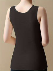 Mesh Thermal V Neck Tank Top