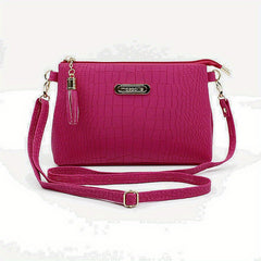 Crocodile Pattern Crossbody Bag PU Shoulder Bag Women's Handbag