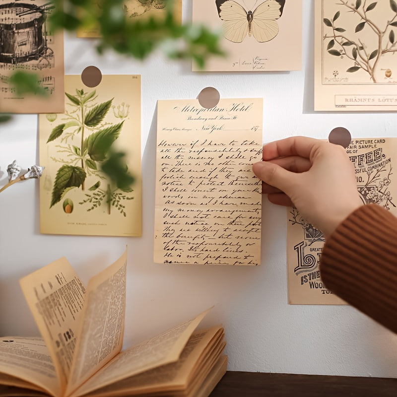 30pcs Bio Postcards Botanical Wall Stickers Room Decoration Cards 9 14