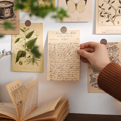 30pcs Bio Postcards Botanical Wall Stickers Room Decoration Cards 9 14