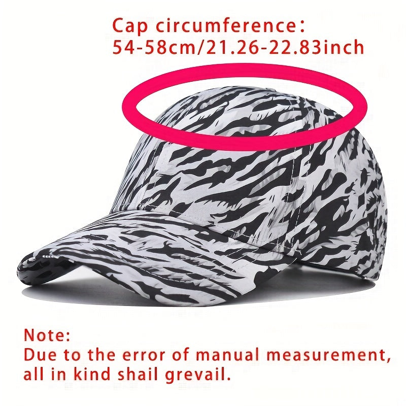 Tiger Pattern Print Baseball Cap Adjustable Hat