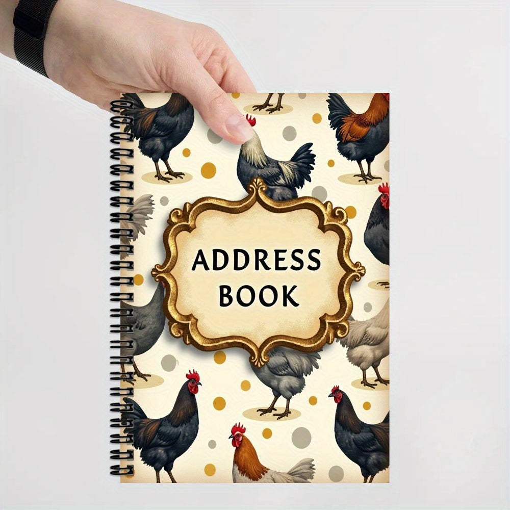 Spiral Address Notebook - Organizer for Home Addresses, Phone Numbers
