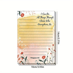 Flower Plant Sticky Notes 12 7 X 10 16 Cm Gradient Note Pads Floral Sticky Memo