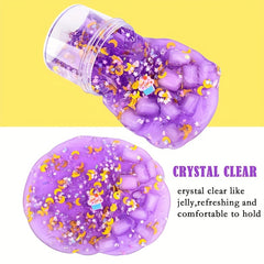 180ml Jelly Cube Slime Kit Girls DIY Sensory Stress Relief Clear Slime